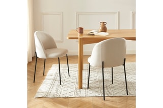 2 chaises en bois Abby - 48 x 43 cm