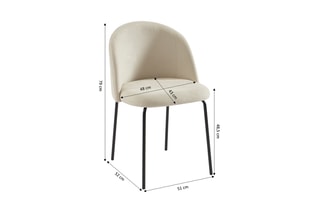 2 chaises en bois Abby - 48 x 43 cm