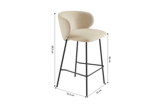 2 tabourets Cassie - 86,5 x 52,5 x 52 cm