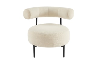 Fauteuil Farel - Ecru - En tissu bouclette