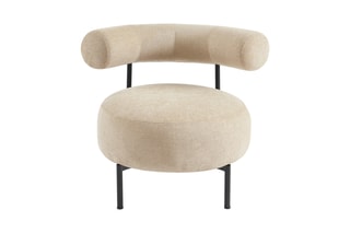 Fauteuil Farel - Beige - En tissu bouclette