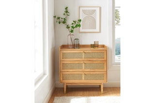 Commode en chêne 3 tiroirs Léon - 85 x 40 x 85 cm