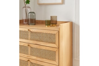 Commode en chêne 3 tiroirs Léon - 85 x 40 x 85 cm