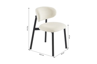 2 chaises Ciara - 74,5 x 50,5 x 50 cm