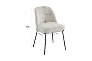2 chaises Gina - 82,5 x 61 x 49,5 cm