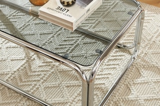 Table basse verre trempé Maggy - 120 x 60 x 35 cm