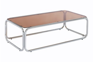 Table basse en verre trempé Maggy - 120 x 60 x 35 cm