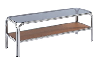 Meuble TV en verre trempé Maggy - 120 x 40 x 43 cm
