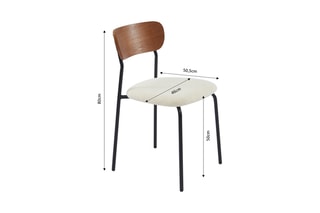 2 chaises en frêne Frida - 46 x 50,5 x 80 cm
