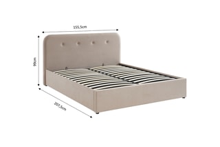 Lit-coffre en bois Knut - 140 x 190 cm