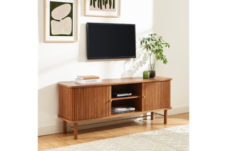 Meuble TV 2 portes en frêne Ernest - 150 x 40 x 60 cm