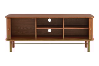 Meuble TV 2 portes en frêne Ernest - 150 x 40 x 60 cm