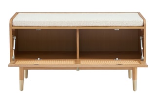 Meuble à chaussures en chêne Léon - 100 x 40 x 50 cm