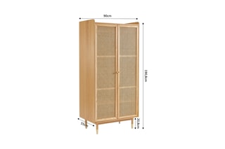 Armoire en chêne 2 portes Léon - 190,8 x 90 x 55 cm