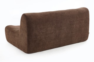 Banquette Janis - Marron - 59 x 54,5 x 79,5 cm - En tissu bouclette