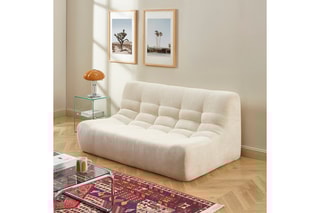 Banquette Janis - Ecru - 59 x 54,5 x 79,5 cm - En tissu bouclette