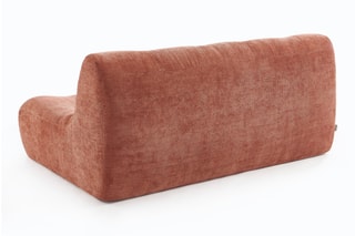 Banquette Janis - Terracotta - 59 x 54,5 x 79,5 cm - En tissu bouclette