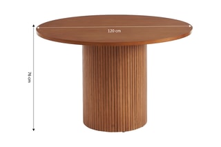 Table à manger Ernest - 120 x 120 x 75 cm