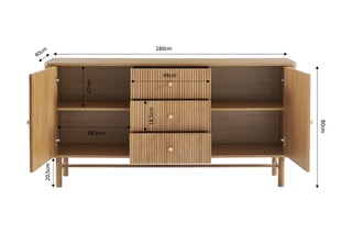 Buffet 2 portes Skansen - 160 x 40 x 80 cm