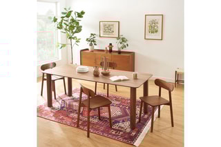 Table extensible en noyer Pilar - 180/240 x 90 x 75 cm