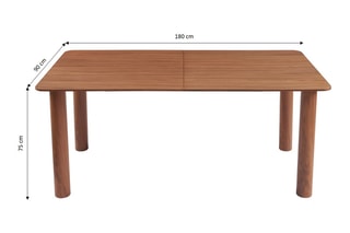 Table extensible en noyer Pilar - 180/240 x 90 x 75 cm