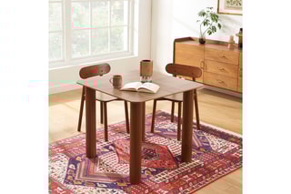 Table extensible en noyer Pilar - 90/160 x 90 x 75 cm