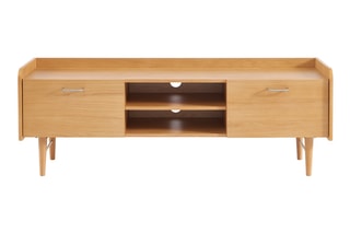 Meuble TV 2 portes en bois de frêne et chêne  Twiggy - 150 x 41,5 x 54 cm