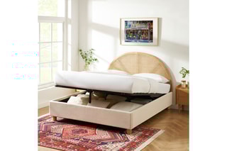 Lit-coffre en chêne Tsuki - Couchage 160 x 200 cm