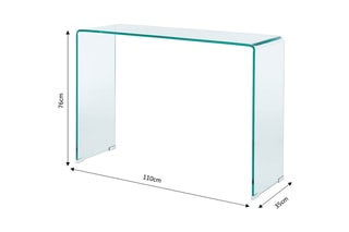 Console en verre trempé Ginza - 76 x 110 x 35 cm