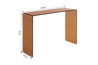 Console en verre trempé Ginza - 110 x 35 x 75 cm