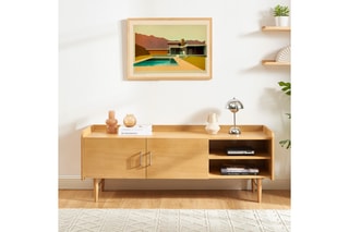 Meuble TV 2 portes en bois de frêne Twiggy - 150 x 41,5 x 57,5 cm