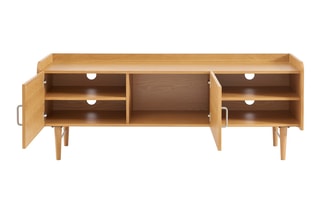 Meuble TV 2 portes en bois de frêne Twiggy - 150 x 41,5 x 57,5 cm