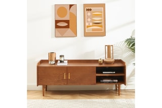 Meuble TV 2 portes en bois de frêne Twiggy - 150 x 41,5 x 57,5 cm
