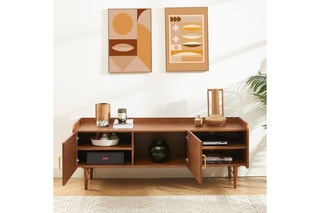 Meuble TV 2 portes en bois de frêne Twiggy - 150 x 41,5 x 57,5 cm