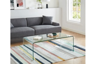 Table basse en verre trempé Ginza - 120 x 60 x 42 cm