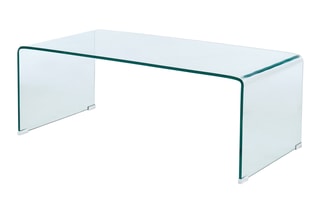 Table basse en verre trempé Ginza - 120 x 60 x 42 cm