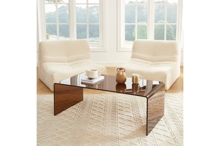 Table basse en verre trempé Ginza - 42 x 60 x 120 cm