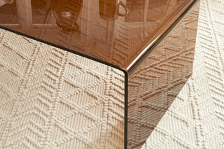 Table basse en verre trempé Ginza - 42 x 60 x 120 cm
