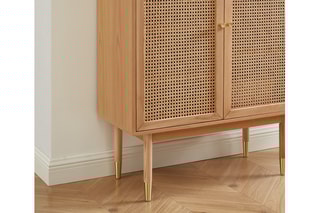 Buffet en chêne 2 portes Léon - 125 x 90 x 39,5 cm
