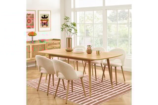 Table extensible en bois massif Léon - 160/201 x 90 x 75,5 cm