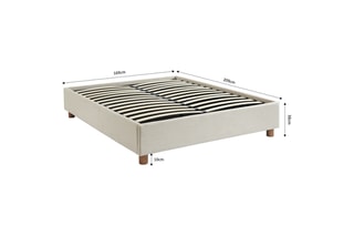 Lit-coffre en bois Korall - 160 x 200 cm