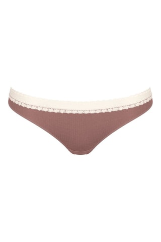 2 tangas GO Ribbed Brazil - Marron et beige