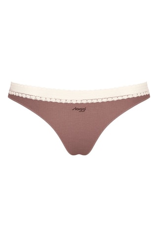 2 tangas GO Ribbed Brazil - Marron et beige