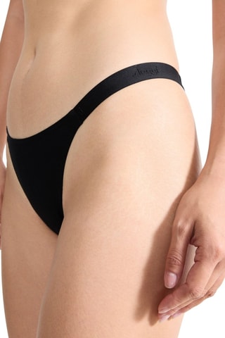 3 tangas en coton biologique Go Casual - Noir
