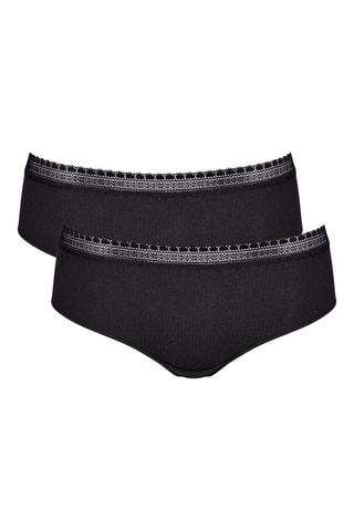 2 shortys GO Ribbed H Hipster - Noir