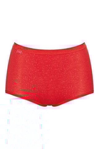 3 shortys taille haute Basic+  -  Violet, rouge et beige