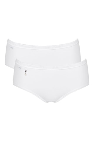 2 shortys taille haute Basic H Pearl Midi - Blanc