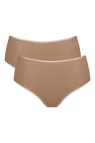 2 shortys taille haute GO High Waist - Marron clair