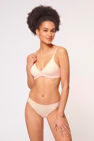 Soutien-gorge ampliforme - Beige et rose