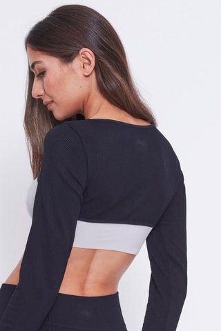 Crop top Ever Infused Aloe - Noir